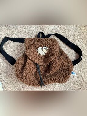 NEW Nici Vintage Plush Brown Sheep Kids Backpack